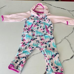 Infant glacier one piece fleece bodysuit